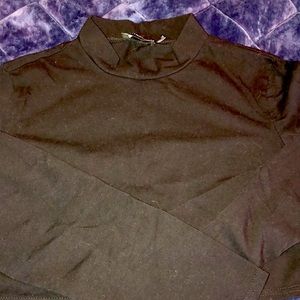 Mock neck cropped shirt